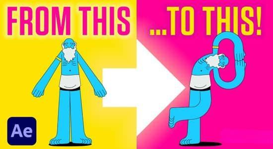 中文汉化-图形弯曲摇曳MG动画制作AE插件 Bendio 1.0.0 Win+使用教程