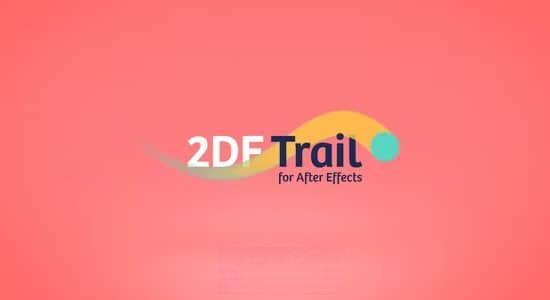 AE预设-MG图形彩色拖尾轨迹动画生成器 2DF Trail