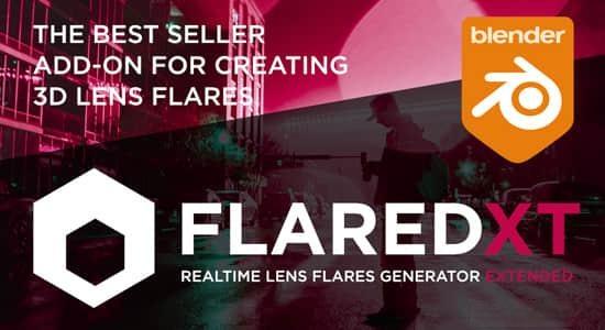 镜头光效耀斑Blender插件 Flared V1.9.4 – Lens Flares In Blender