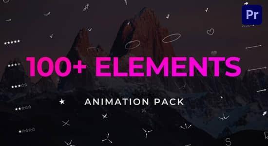 PR预设-100个手绘线条箭头字母数字文本框标记动画 Pack Elements PR预设-100个手绘线条箭头字母数字文本框标记动画 Pack Elements
