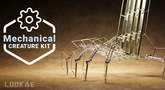 三维零部件机械生物模型Blender预设 Mechanical Creature Kit Pro V1.1 三维零部件机械生物模型Blender预设 Mechanical Creature Kit Pro V1.1