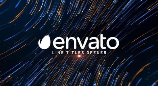 AE模板-抽象粒子线条背景文字标题开场片头动画 Abstract Lines Titles