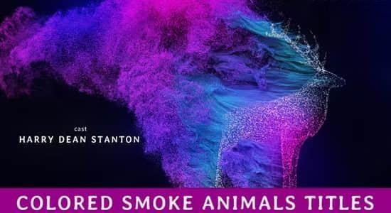 彩色烟雾粒子动物发散文字标题动画AE模板 Colored Smoke Animals Titles 彩色烟雾粒子动物发散文字标题动画AE模板 Colored Smoke Animals Titles