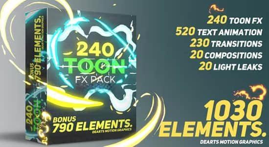 AE模板-1030个动漫卡通火焰烟雾能量闪电MG动画元素文字标题转场预设 AE模板-1030个动漫卡通火焰烟雾能量闪电MG动画元素文字标题转场预设