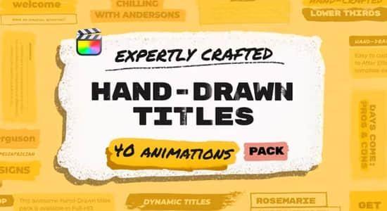 FCPX插件-40种手绘画笔涂抹字幕条标题动画 Hand Drawn Brush Titles Pack FCPX插件-40种手绘画笔涂抹字幕条标题动画 Hand Drawn Brush Titles Pack
