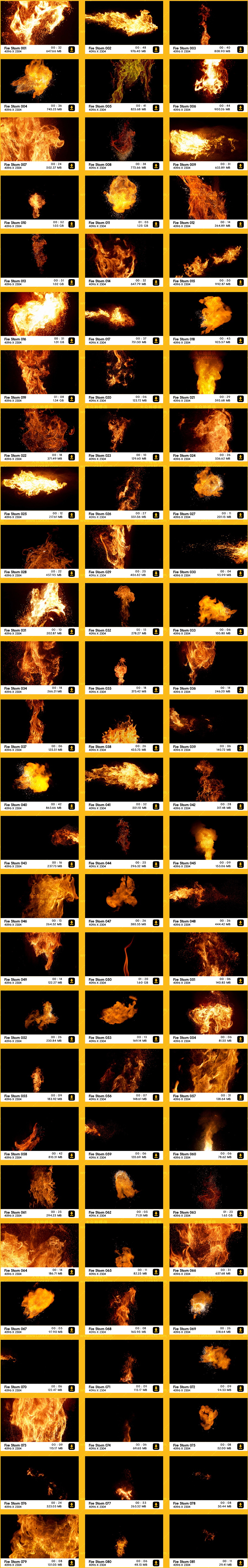 4K视频素材-81个火焰燃烧喷射特效合成动画BBV70