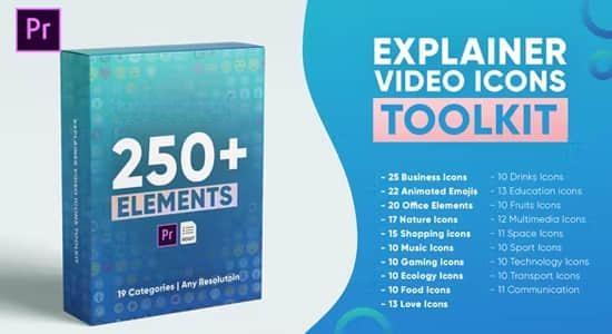 PR模板-250个网络媒体商业运输生活食物音乐办公表情图标动画 Explainer Video Icons Toolkit PR模板-250个网络媒体商业运输生活食物音乐办公表情图标动画 Explainer Video Icons Toolkit