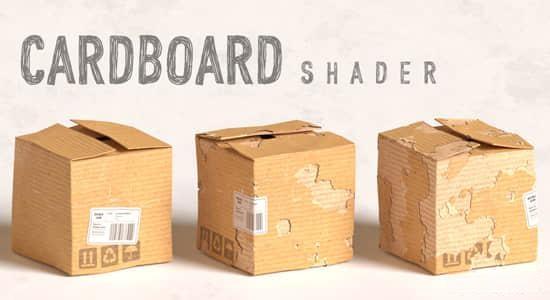 三维纸箱纸板着色器预设Blender插件 Cardboard Shader V1.1 三维纸箱纸板着色器预设Blender插件 Cardboard Shader V1.1