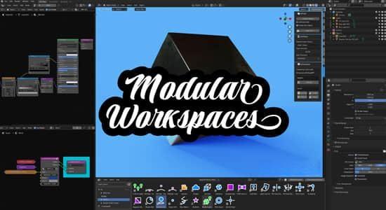 Blender插件-预设库管理工具 Modular Workspaces+使用教程