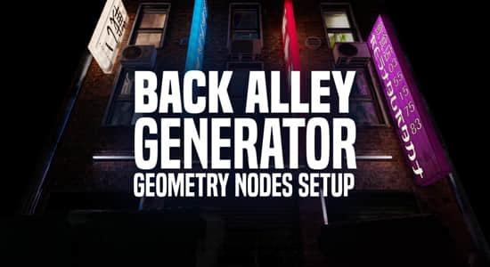 快速生成街道楼房巷子Blender插件 Back Alley Generator v1.1 快速生成街道楼房巷子Blender插件 Back Alley Generator v1.1