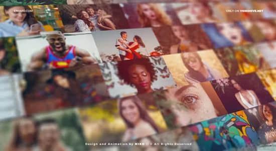 AE模板-马赛克照片墙Vlog标志展示片头动画 Mosaic Photo Wall Vlog Logo Reveal AE模板-马赛克照片墙Vlog标志展示片头动画 Mosaic Photo Wall Vlog Logo Reveal