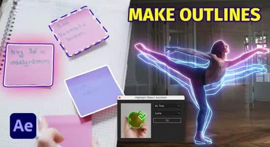 AE模板脚本-物体边缘线条描边高亮显示特效动画 Highlight Object AE模板脚本-物体边缘线条描边高亮显示特效动画 Highlight Object