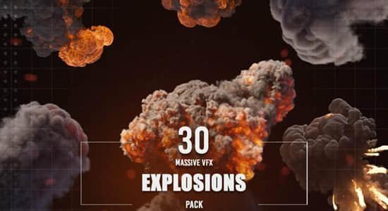 4K视频素材-31个大型爆炸浓烟特效合成VFX动画 (有透明通道) 4K视频素材-31个大型爆炸浓烟特效合成VFX动画 (有透明通道)