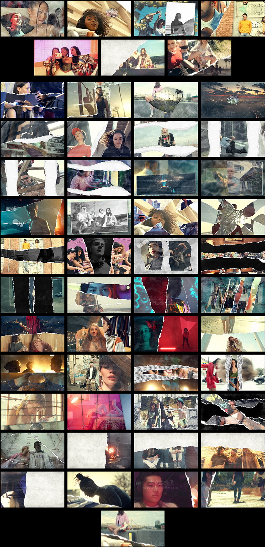 FCPX插件-52个创意纸张撕裂转场过渡预设 FCPX插件-52个创意纸张撕裂转场过渡预设