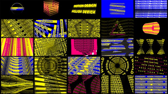 AE模板-26组创意文字标题动态循环排版场景 Kinetic Typography Scenes AE模板-26组创意文字标题动态循环排版场景 Kinetic Typography Scenes