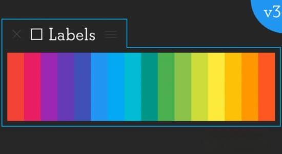 AE脚本-图层标签颜色批量管理工具 Labels V3.3.2 + 使用教程