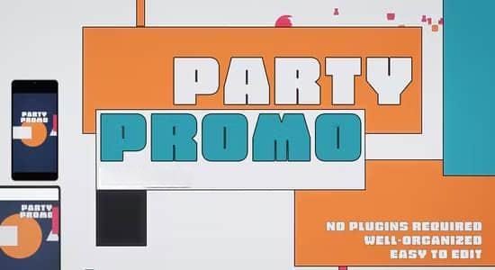 AE模板-扁平化时尚彩色图形派对活动开场宣传动画 Party Promo + 原版音乐 AE模板-扁平化时尚彩色图形派对活动开场宣传动画 Party Promo + 原版音乐