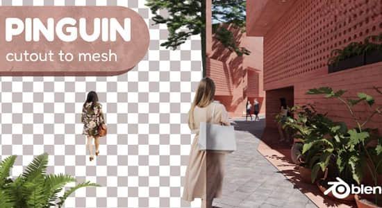 Blender插件-从图像剪切创建网格工具 Pinguin - Cutout To Mesh v3.1.1 Blender插件-从图像剪切创建网格工具 Pinguin - Cutout To Mesh v3.1.1