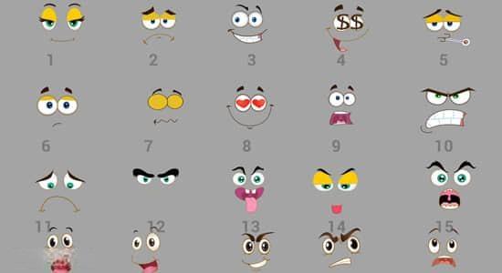 视频素材-72个有趣面部表情贴纸动画(有透明通道) Emoticons Pack 视频素材-72个有趣面部表情贴纸动画(有透明通道) Emoticons Pack