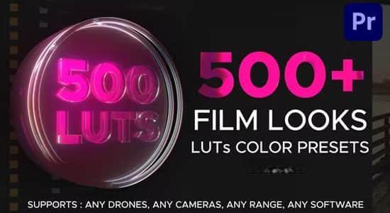 PR模板-500种视频调色预设+LUT独立文件 LUTs Color Presets for Premiere Pro