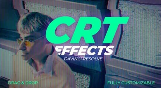 达芬奇预设-复古电视机老录像带扫描线特效 CRT TV Effect