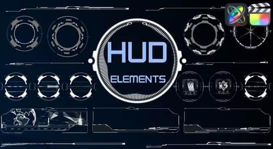 FCPX插件-40种未来科技感HUD界面元素动画 HUD Elements FCPX插件-40种未来科技感HUD界面元素动画 HUD Elements