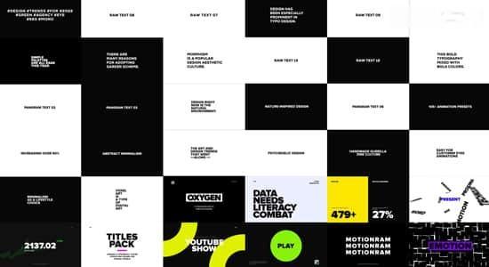 AE模板-105种基本文字标题排版动画 Basic Typography Pack AE模板-105种基本文字标题排版动画 Basic Typography Pack