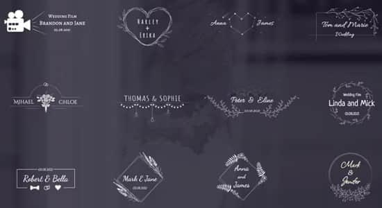 FCPX插件-12组创意浪漫爱情线条花蔓婚礼文字标题动画 Wedding Titles Pack FCPX插件-12组创意浪漫爱情线条花蔓婚礼文字标题动画 Wedding Titles Pack