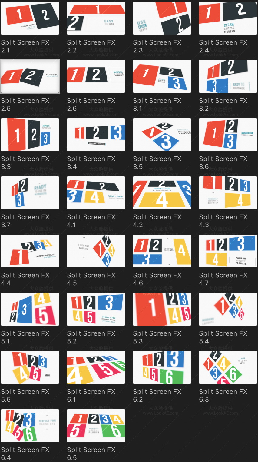 FCPX插件-30种空间三维透视多画面拼贴组合图文展示介绍动画V3 FCPX插件-30种空间三维透视多画面拼贴组合图文展示介绍动画V3