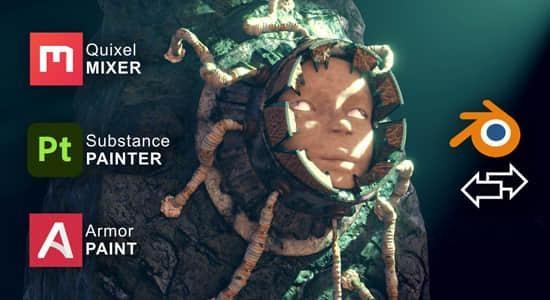 PBR材质动态桥接导入Blender插件 Pbr Bridge V2.1.6 PBR材质动态桥接导入Blender插件 Pbr Bridge V2.1.6