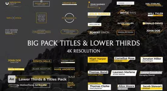 AE模板-现代创意商务企业时尚字幕条标题动画 Lower Thirds Titles Pack AE模板-现代创意商务企业时尚字幕条标题动画 Lower Thirds Titles Pack