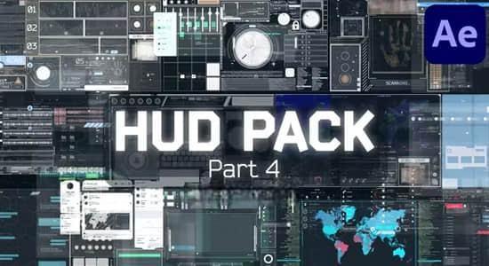 AE模板-20组科技感UI用户界面动画 HUD Pack Part 4 AE模板-20组科技感UI用户界面动画 HUD Pack Part 4