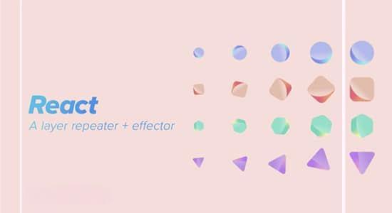 图层复制克隆排序随机衰减动画效果AE脚本 React v1.5.0+使用教程