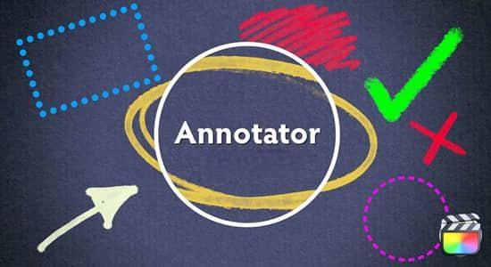 FCPX插件-81个箭头线条图形重点突出标注动画预设