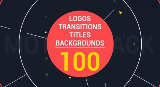 AE模板-100种MG动态图形文字标题LOGO背景动画 2D Motion Animation Pack AE模板-100种MG动态图形文字标题LOGO背景动画 2D Motion Animation Pack