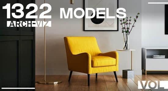 Blender插件-1322个室内家具桌椅板凳沙发床柜子灯具植物3D模型预设 Blender插件-1322个室内家具桌椅板凳沙发床柜子灯具植物3D模型预设