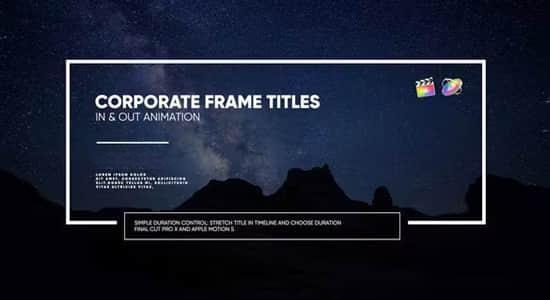 FCPX插件-15组段落文字标题展示动画 Frame Titles FCPX插件-15组段落文字标题展示动画 Frame Titles