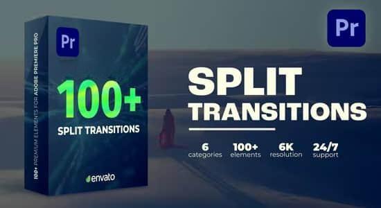 PR模板-100种画面分割转场过渡预设 Split Transitions PR模板-100种画面分割转场过渡预设 Split Transitions