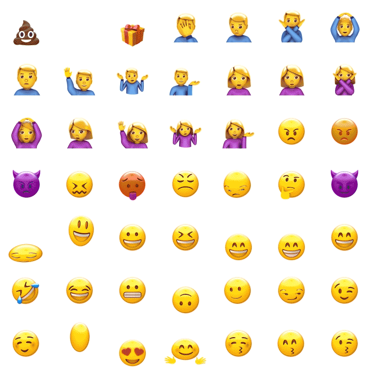 视频素材-150个卡通可爱Emoji表情循环动画(有透明通道)