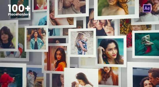 AE模板-浪漫甜蜜爱情回忆照片墙电子相册动画片头 AE模板-浪漫甜蜜爱情回忆照片墙电子相册动画片头