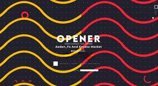 AE模板-创意时尚图形图文快闪介绍展示片头 Shape Intro