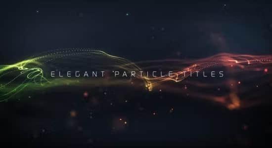 AE模板-抽象线条粒子背景文字标题开场动画 Elegant Particle Titles