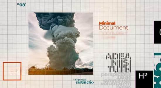 AE模板-简洁平面网格背景图文介绍展示动画 Minimal Document AE模板-简洁平面网格背景图文介绍展示动画 Minimal Document