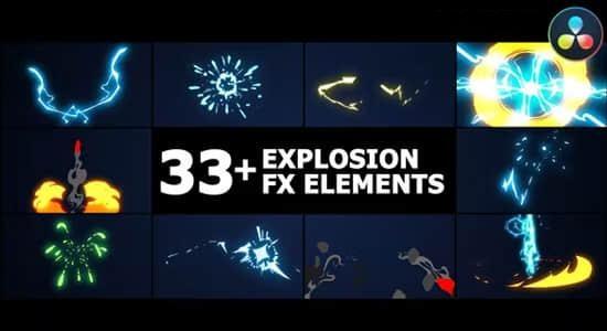 达芬奇模板-33个动漫卡通手绘能量电流火焰MG动画 Flash FX Elements Pack 达芬奇模板-33个动漫卡通手绘能量电流火焰MG动画 Flash FX Elements Pack