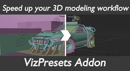 模型间快速切换加速建模Blender插件 Vizpresets v1.0.1 模型间快速切换加速建模Blender插件 Vizpresets v1.0.1