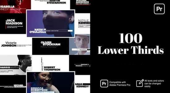 PR模板-100组文字标题字幕条排版动画 Lower Thirds PR模板-100组文字标题字幕条排版动画 Lower Thirds