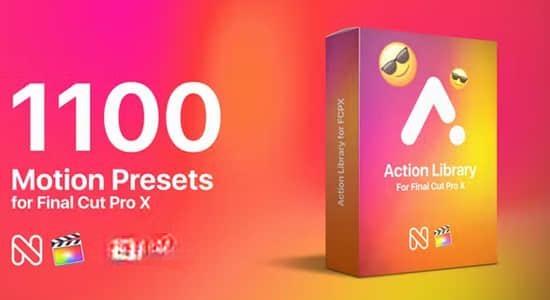 FCPX插件-1100种图层运动缓入缓出弹跳蹦跶动画预设 Motion Presets