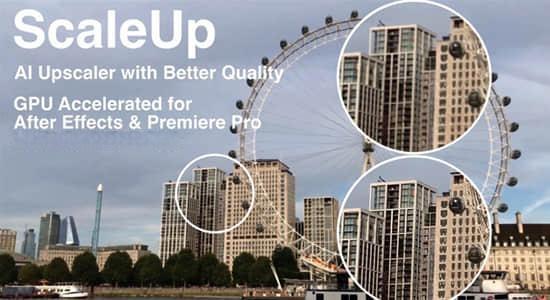 中文汉化版-人工AI智能视频无损放大AE/PR插件 ScaleUP v1.4.0 Win