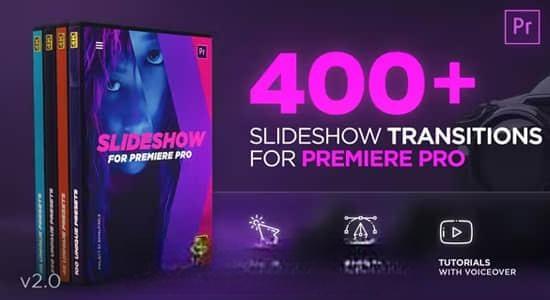 PR模板-400组图形遮罩画笔水墨幻灯片切换转场过渡预设 Slideshow Transitions