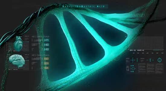 AE模板-40组生物医疗DNA链动画 HUD Medical Interface DNA AE模板-40组生物医疗DNA链动画 HUD Medical Interface DNA